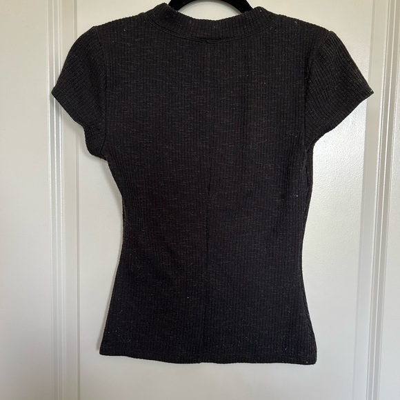 Intimately Free Black Ribbed Women's t shirt - Picture 3 of 3